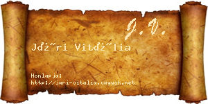 Jári Vitália névjegykártya